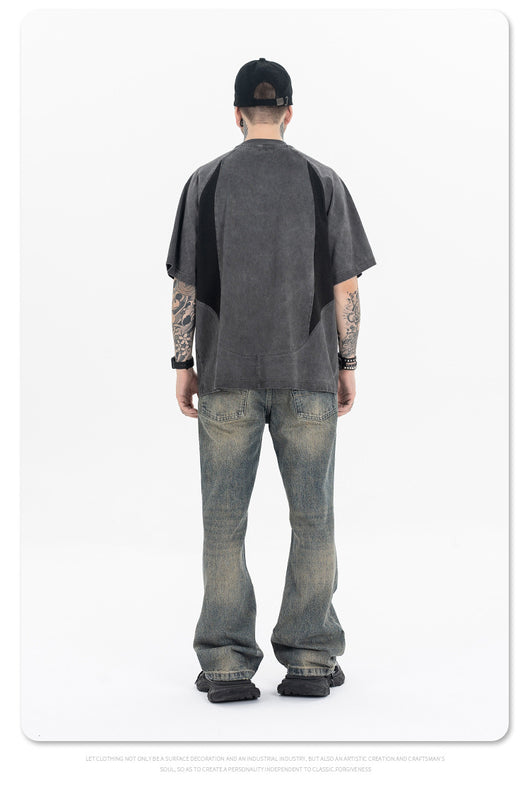 Camiseta Manga Corta Deconstruida con Costuras de Diseño - Image 18