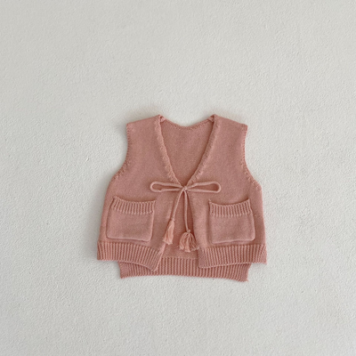 Chaleco Cardigan Tejido para Niños con Borlas - Image 29