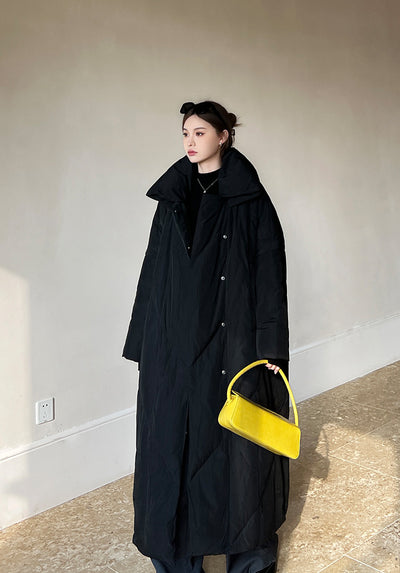 Abrigo Largo Invierno Talla Grande Estilo Coreano para Mujer - Image 14