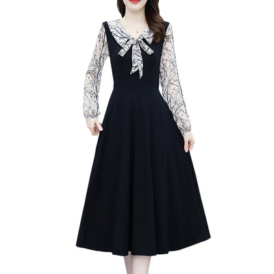 Falda Elegante de Manga Larga Midi para Mujer Sofisticada - Image 7
