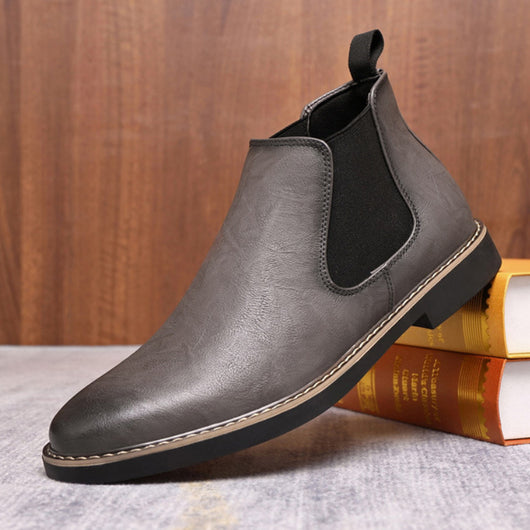 Botas de Cuero para Hombre Talla Grande con Punta Afilada - Image 9
