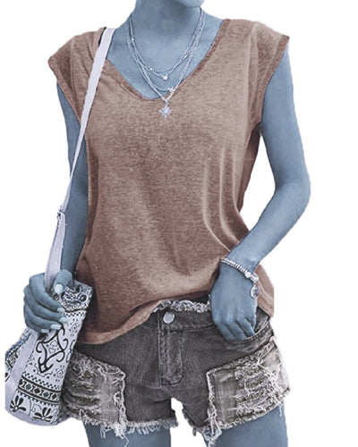 Blusa Suelta con Cuello en V - Diseño Minimalista Europeo y Americano para Mujer - Image 13