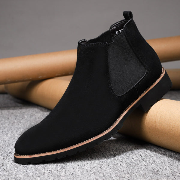 Botas Casuales de Cuero Ante Gamuza Talla Grande - Estilo Versátil y Moderno