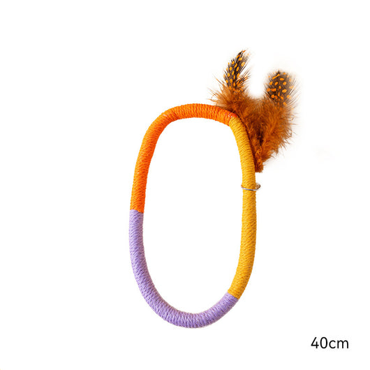 Juguetes para Gatos con Cuerda de Algodón, Hierba Gatera y Plumas - Limpiador Dental Interactivo - Image 7