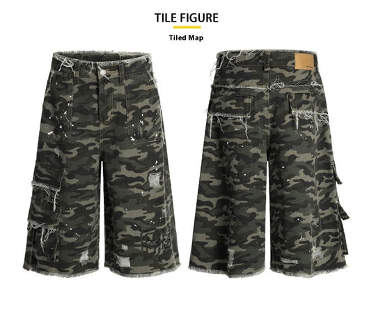 Shorts de Trabajo Camuflaje Pierna Ancha - Estilo Casual Moderno - Image 11
