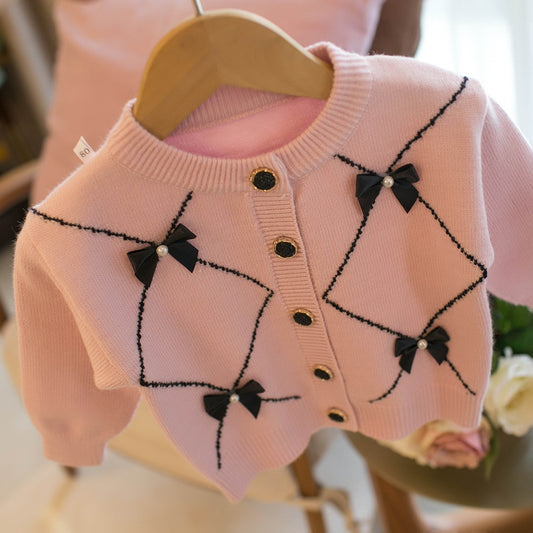 Cardigan Niña con Moño - Suéter Elegante para Niñas - Image 2