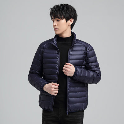 Abrigo de Algodón Slim Fit Talla Grande con Cuello Alto - Cálido y Elegante - Image 5