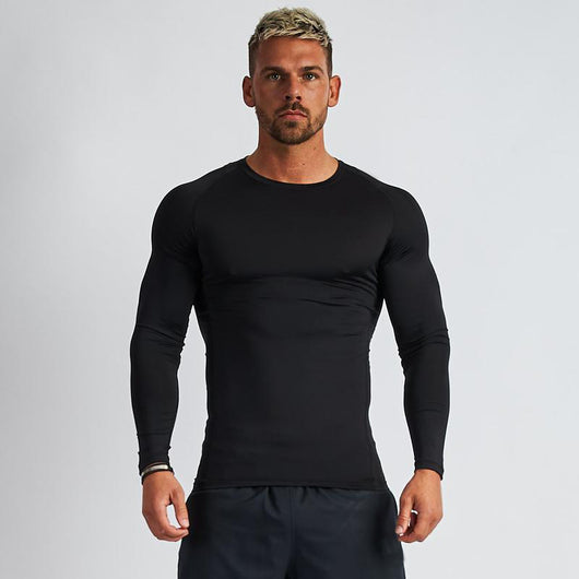 Camiseta Deportiva de Manga Larga Elástica de Secado Rápido para Hombre - Image 6