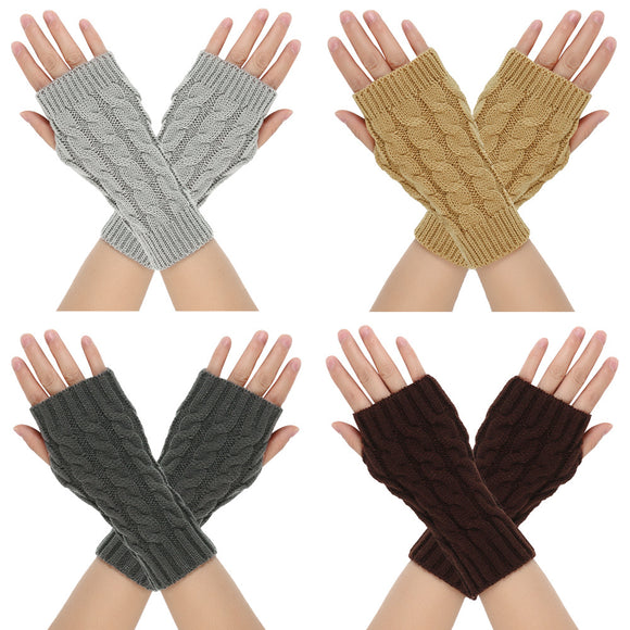 Guantes de Lana Cálidos con Dedos Abiertos para Hombre