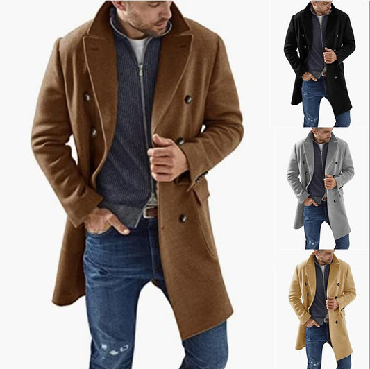 Abrigo de Lana para Hombre con Acolchado Térmico