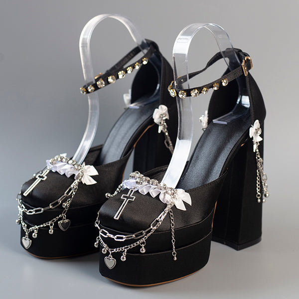Tacones Altos Hentian con Suela Gruesa