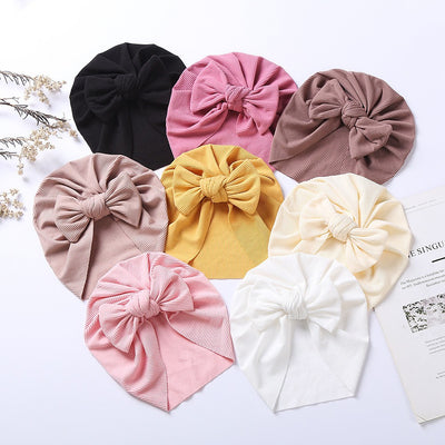 Gorro de Algodón con Lazo Cuadrado para Bebé