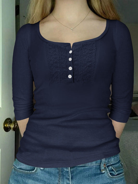 Camisa Base Clásica de Botones y Manga Larga para Mujer - Image 8