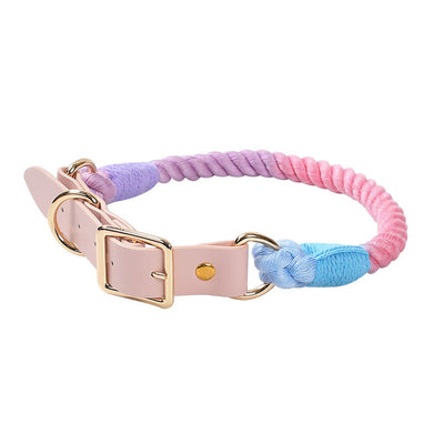 Collar Tejido a Mano de Algodón y Cuero PU para Mascotas - Image 20