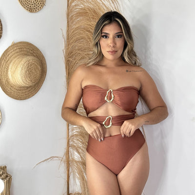 Traje de Baño Enterizo Elegante de Color Sólido para Mujer - Image 21