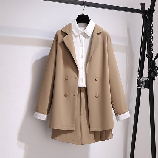 Conjunto de Dos Piezas Estilo Coreano: Blazer Oversized y Shorts Anchos - Image 13