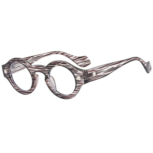 Gafas Retro Montura Pequeña Redonda Carey Marrón - Image 12