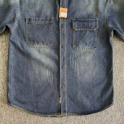 Camisa Vaquera Vintage Lavada para Hombre - Image 38