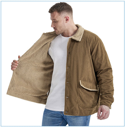 Chaqueta de Cachemira Gruesa para Hombre - Corte Holgado y Casual - Image 34