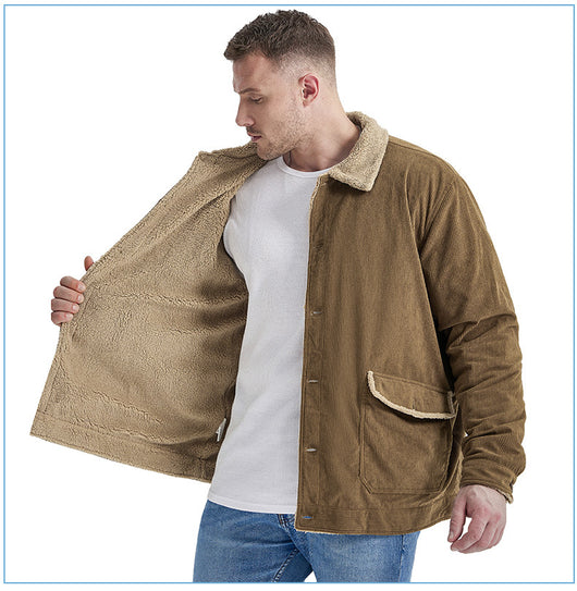 Chaqueta de Cachemira Gruesa para Hombre - Corte Holgado y Casual - Image 34