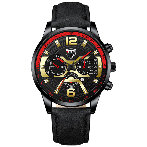 Reloj de Negocios DEYROS para Hombre con Calendario y Movimiento de Cuarzo