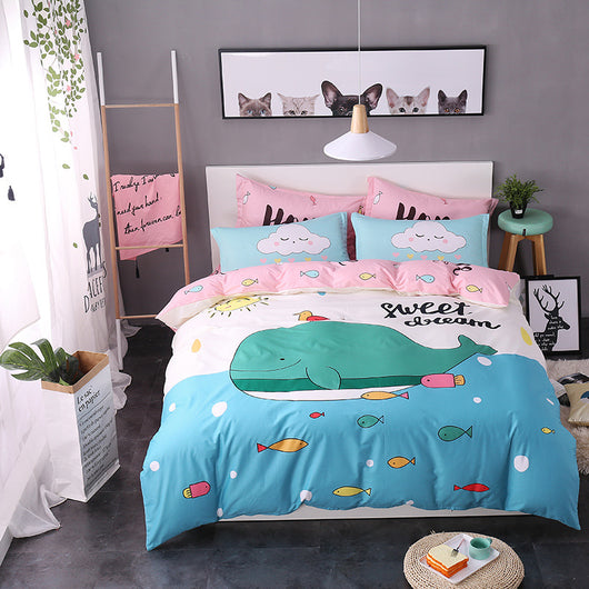 Ropa de Cama Infantil de Algodón con Diseños Animados - Image 36