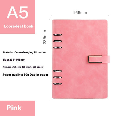 Cuaderno A5 Profesional con Hojas Removibles para Negocios y Reuniones - Image 6