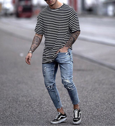 Pantalones Vaqueros Rotos a la Altura del Tobillo para Hombre - Image 11