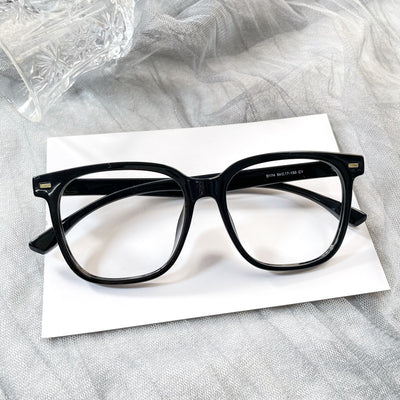 Gafas Decorativas Marco Negro Liso - Estilo Street Snap para Mujer - Image 7