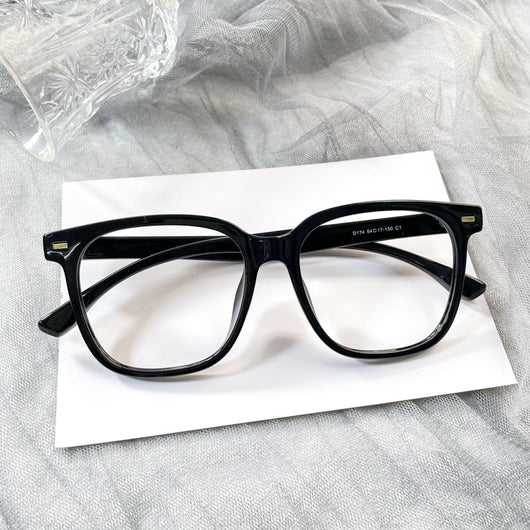 Gafas Decorativas Marco Negro Liso - Estilo Street Snap para Mujer - Image 7