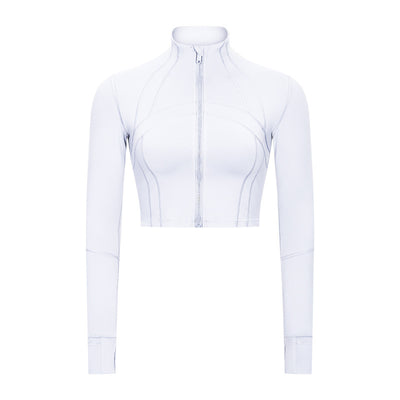 Chaqueta Deportiva Cuello Alto para Yoga y Running - Ajuste Slim Cómodo - Image 10