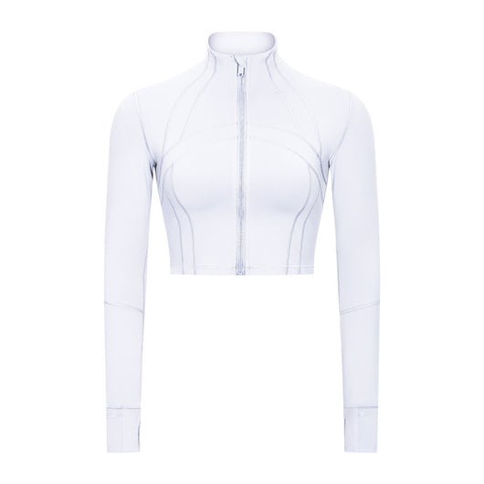 Chaqueta Deportiva Cuello Alto para Yoga y Running - Ajuste Slim Cómodo - Image 10