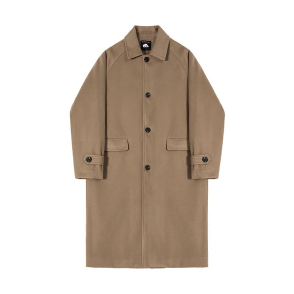 Abrigo Largo de Lana para Hombre - Otoño e Invierno