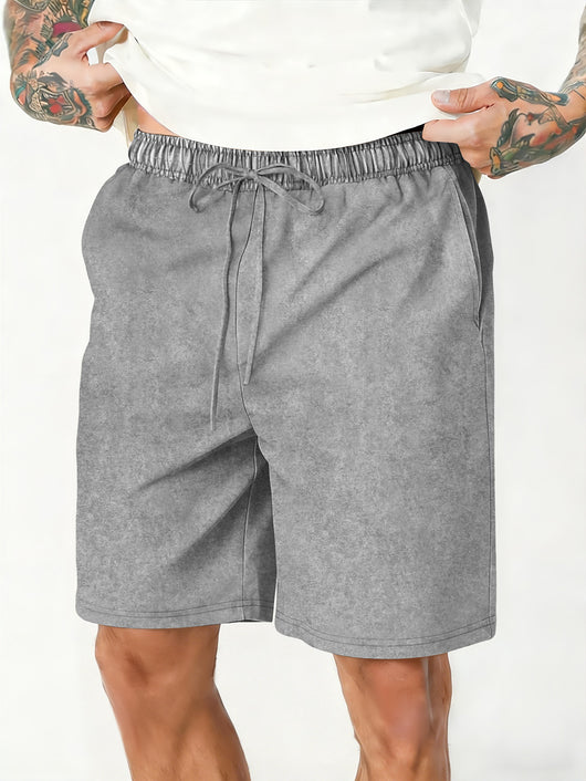 Shorts Casuales Relajados Desteñidos para Hombre - Image 11