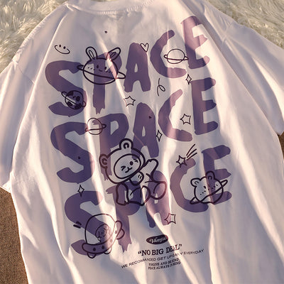 Playera Holgada Escape From The Earth Estilo Anime Unisex Algodón Premium - Image 4