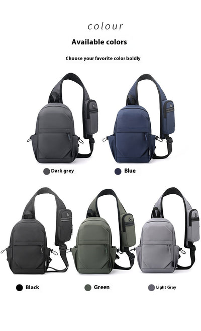 Mochila Pecho Oxford para Hombre - Bolsa Cruzada Funcional - Image 12