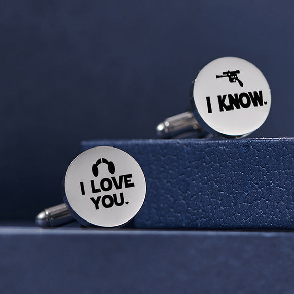 Gemelos Personalizados en Acero Inoxidable con Nombre y Fecha para Hombre