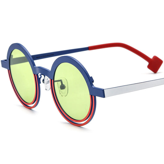 Gafas de Sol Unisex Titanio Puro con Diseño Redondo y Colores Vibrantes - Image 9