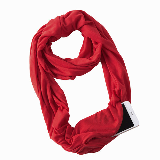 Pañuelo Funcional para Mujer con Bolsillo Cremallera y Jersey Liso - Image 6
