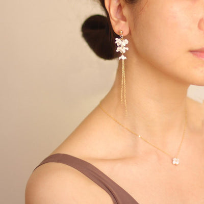 Conjunto de Joyería en Porcelana Hueso con Diseño Artístico Osmanthus - Image 4