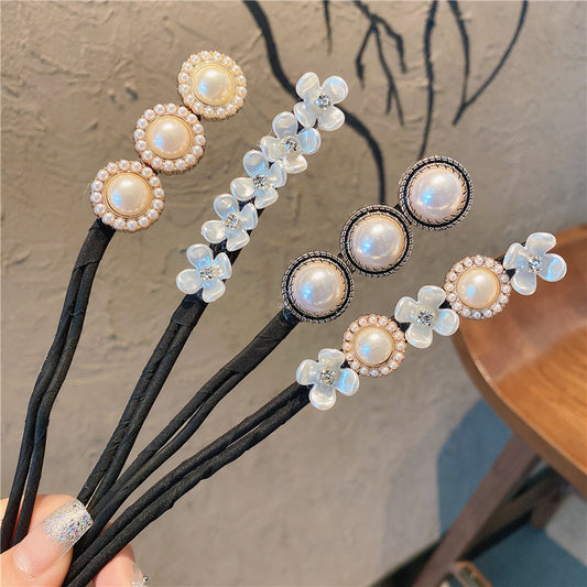 Coletero Fluido de Moño Flor Pétalo - Accesorio para Cabello Elástico y Suave