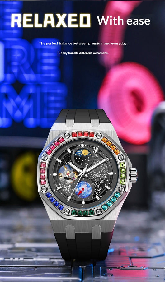 Reloj Mecánico Luminoso Impermeable Hombre - Serie Cielo Estrellado - Image 26