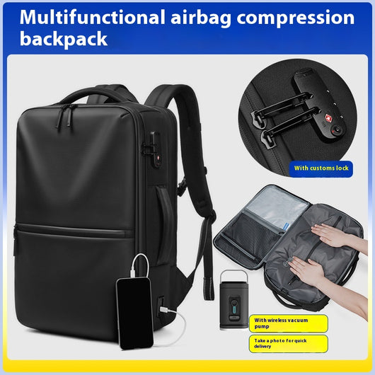 Mochila Profesional Impermeable para Hombre con Compresión Inteligente - Image 8
