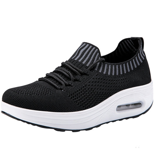 Zapatillas Deportivas Miyaka Air Cushion con Suela Gruesa - Calzado Tejido Volador para Mujer - Image 5
