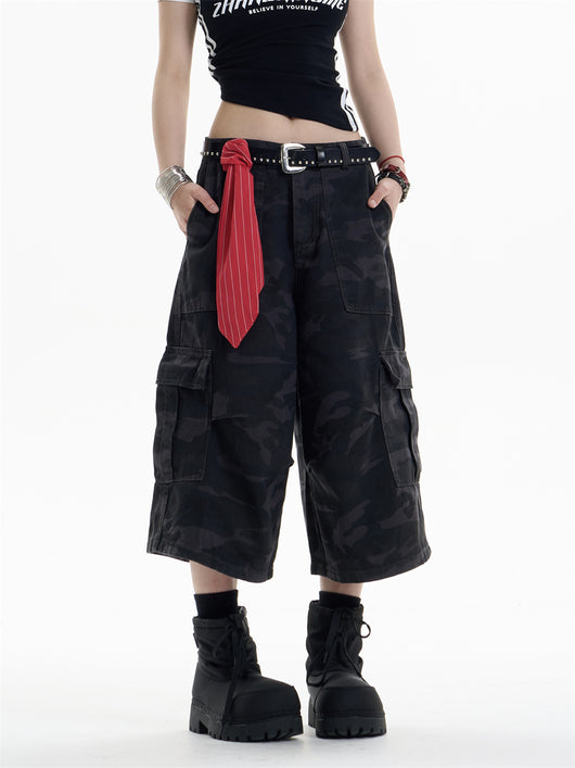 Pantalones Cortos de Trabajo Camuflaje con Múltiples Bolsillos - Image 13
