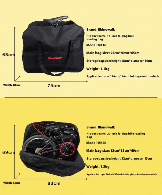 Bicicleta Plegable con Bolsa de Transporte para Equipaje - Image 10