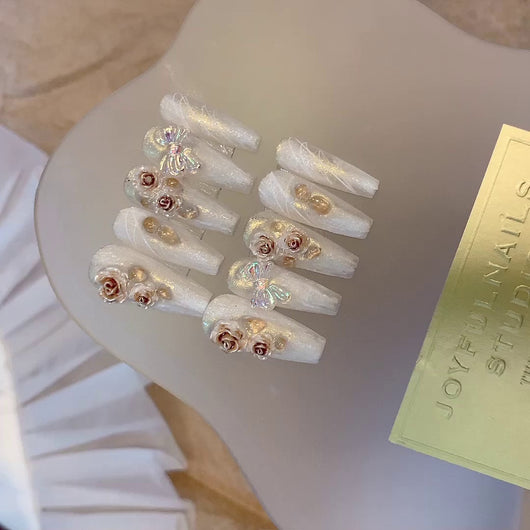 Parches de Uñas Camellia Premium Artesanales para Novia - Image 7