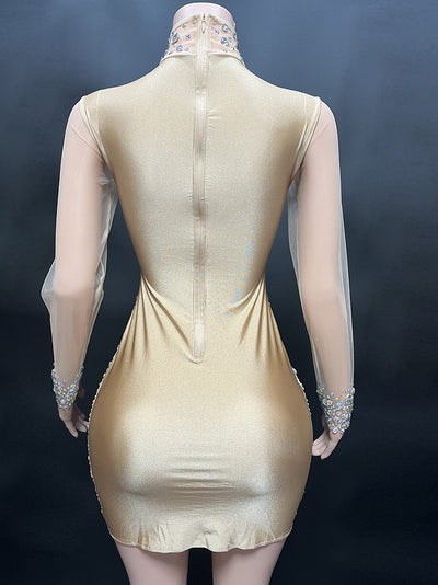 Vestido Corto Slim con Cuello Gasa y Cierre de Cremallera - Image 18