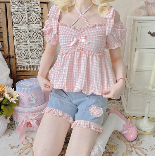 Blusa Cuadrille Suave Estilo Soft Girl - Diseño Original Verano - Image 6