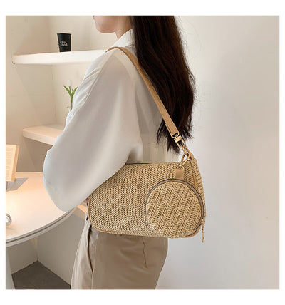 Bolsa de Playa Tejida para Mamá e Hijo - Portátil y Versátil - Image 4